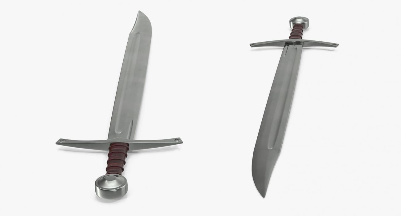 3D European Falchion Sword model