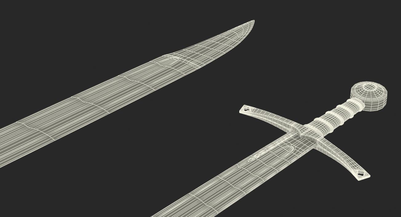 3D European Falchion Sword model