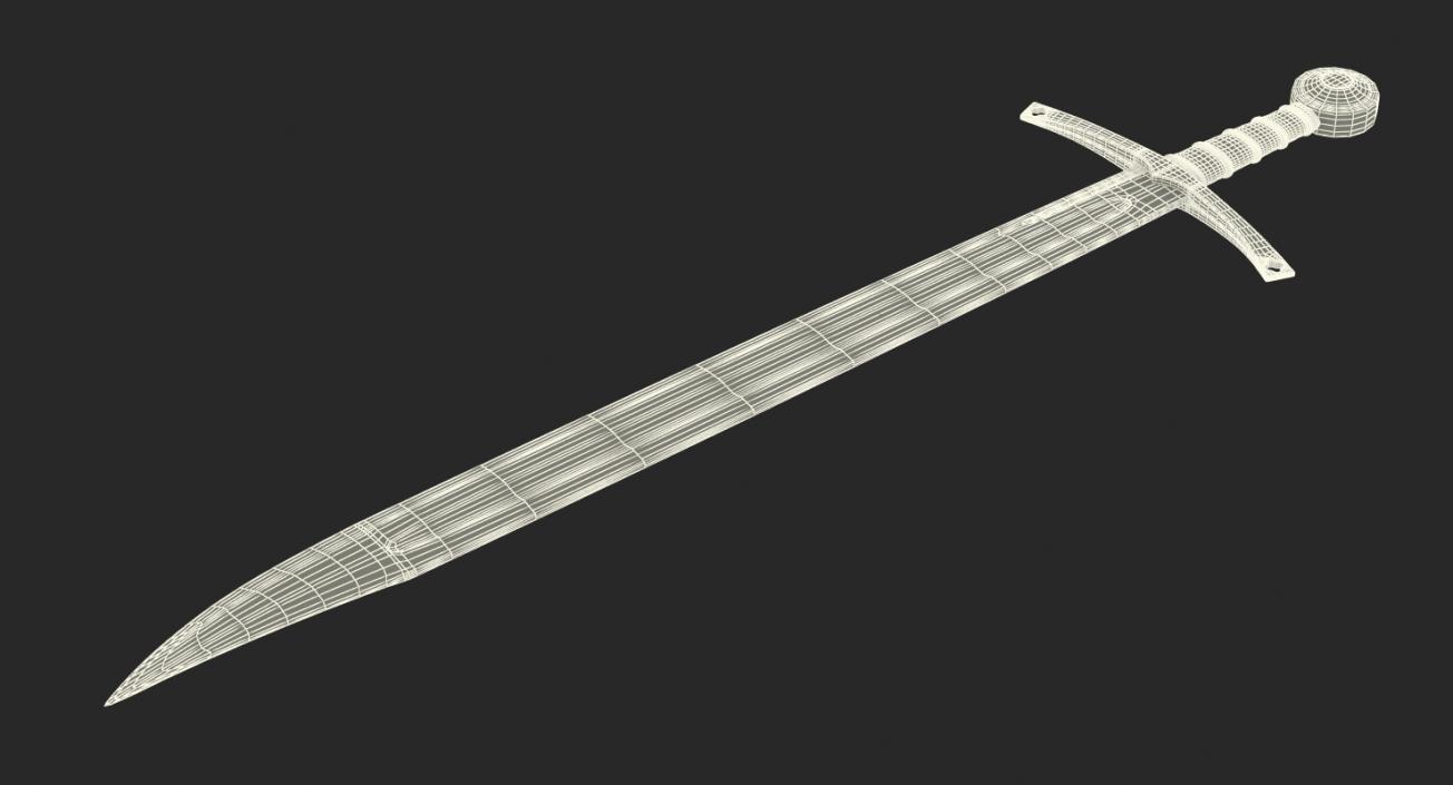 3D European Falchion Sword model