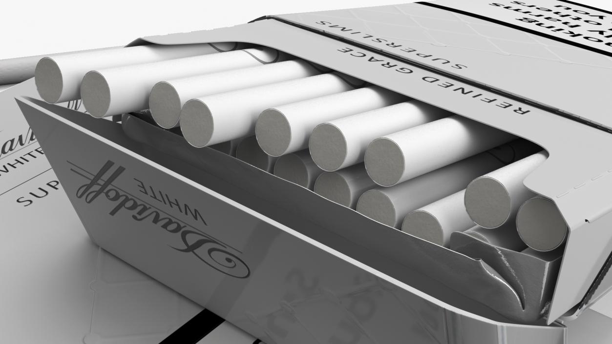 Cigarettes Davidoff White Super Slim Unpacked 2 3D