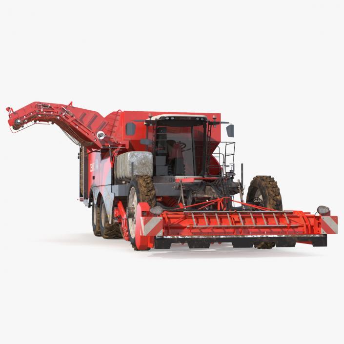 Dewulf Enduro 4-Row Harvester Dirty Rigged 3D