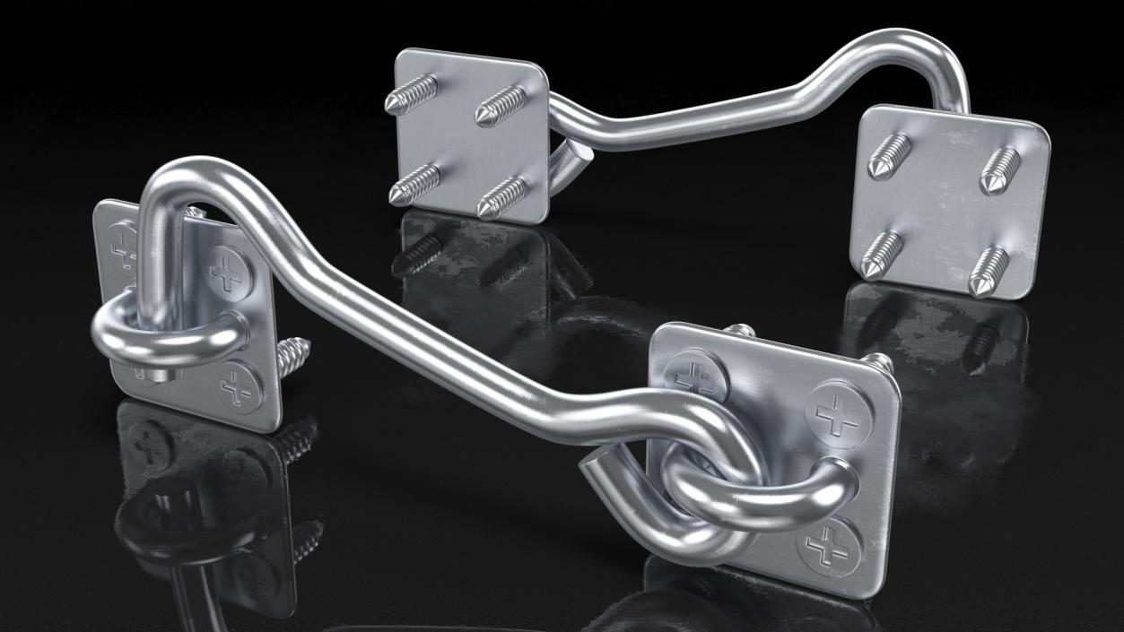 3D model Stainless Steel Cabin Hook and Eye Latch