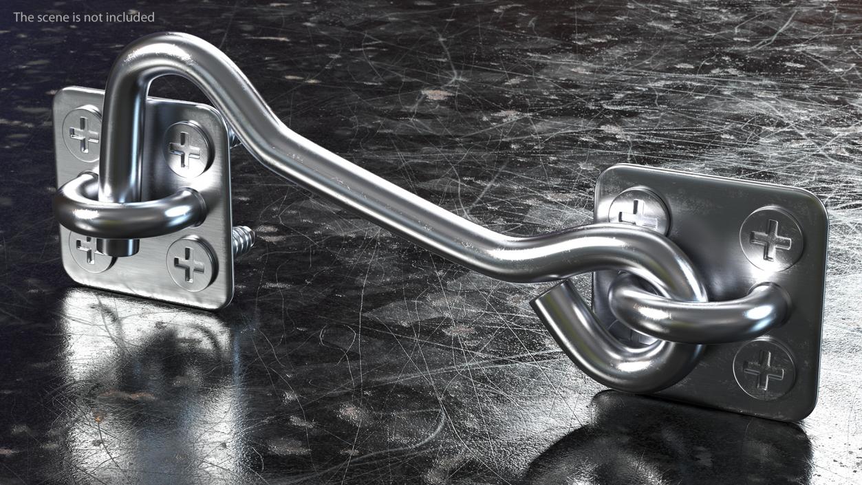 3D model Stainless Steel Cabin Hook and Eye Latch