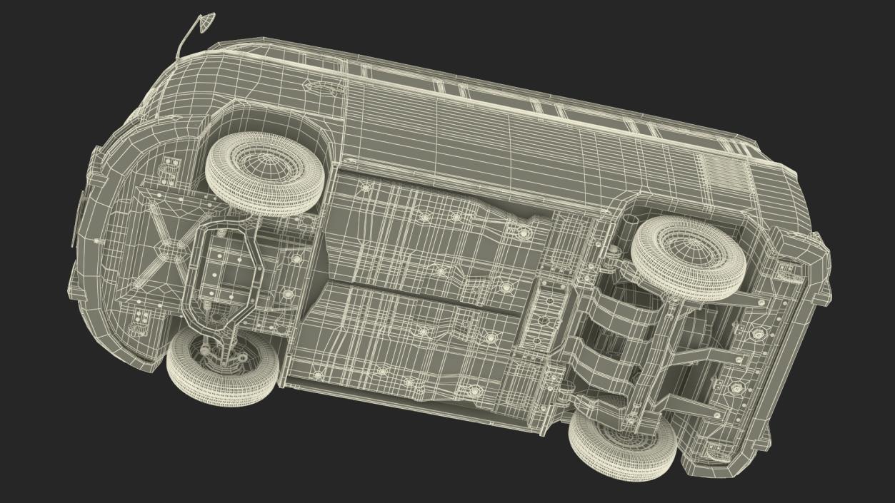 3D Hippie Volkswagen Bus