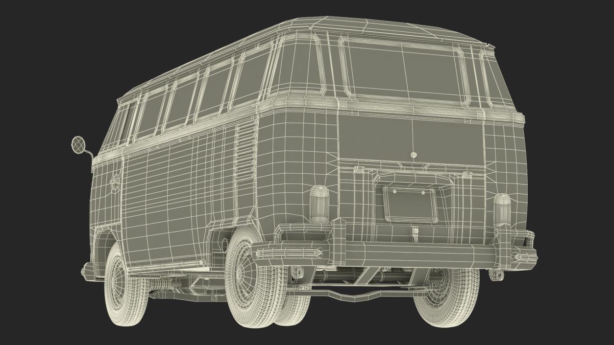 3D Hippie Volkswagen Bus