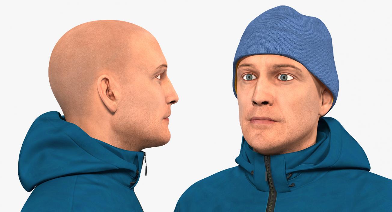 3D Winter Men Sportswear Rigged model