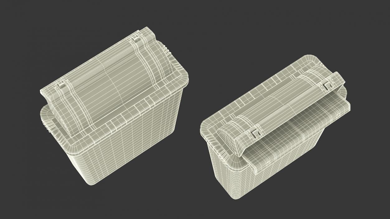 Biohazard Medical Sharps Container Open 3D model