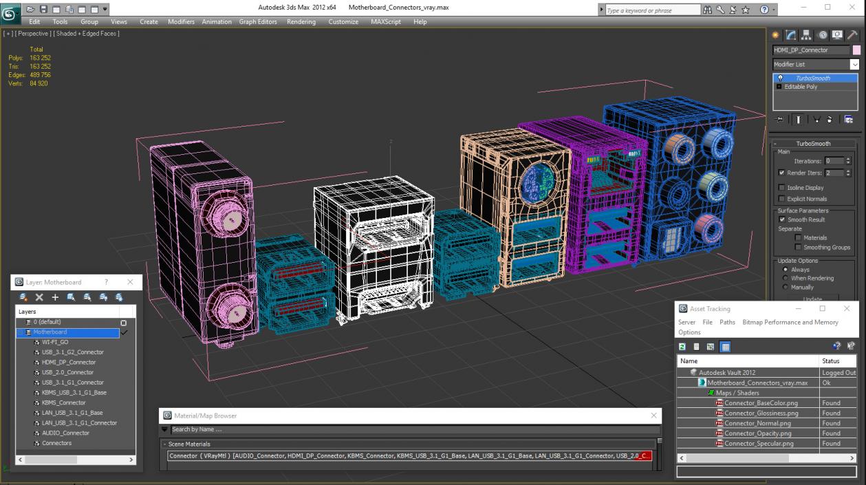 Motherboard Connectors 3D