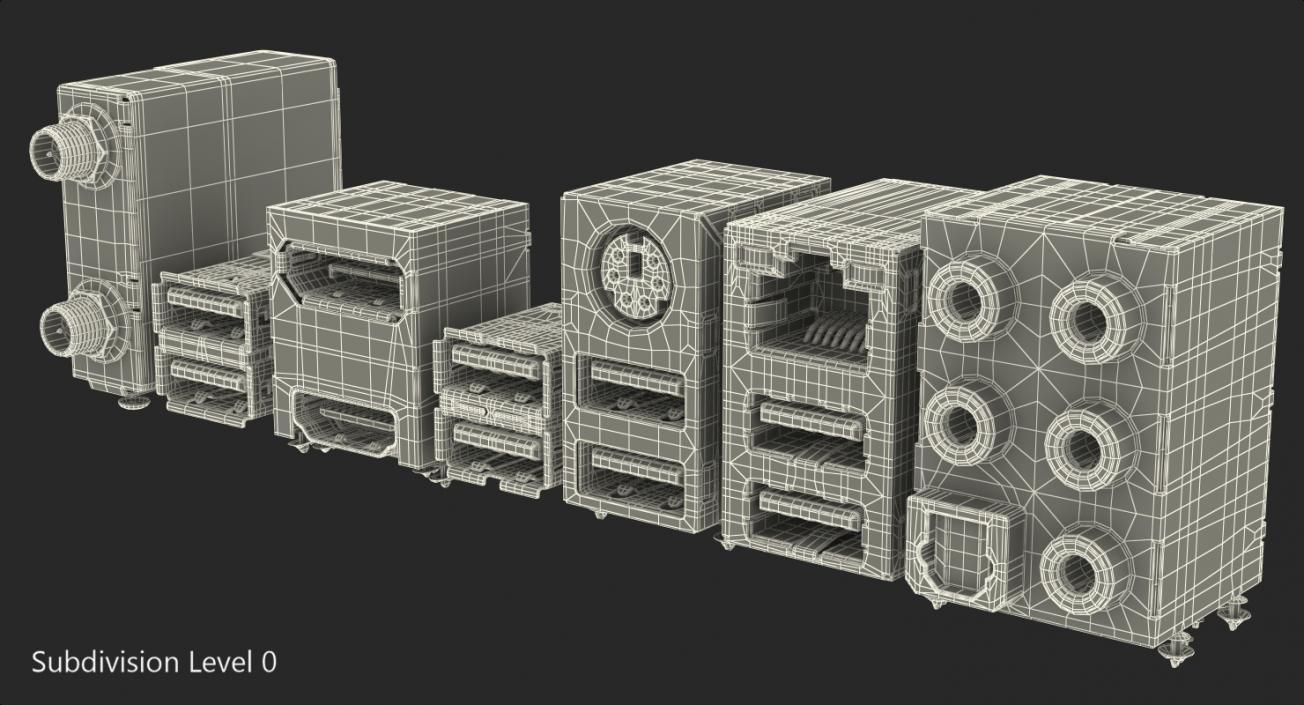 Motherboard Connectors 3D