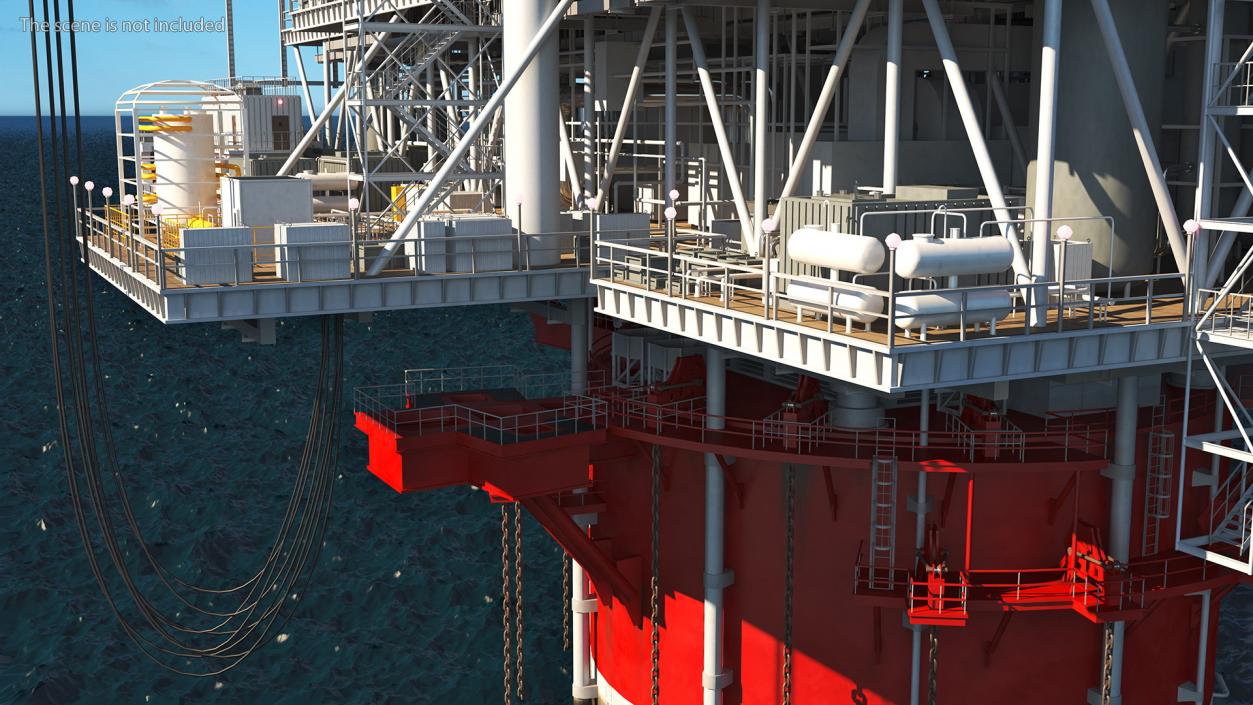 3D model Spar Platform Rigged