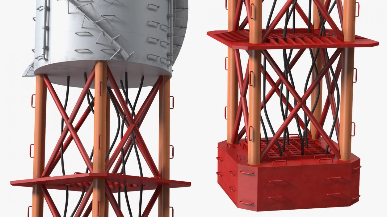 3D model Spar Platform Rigged