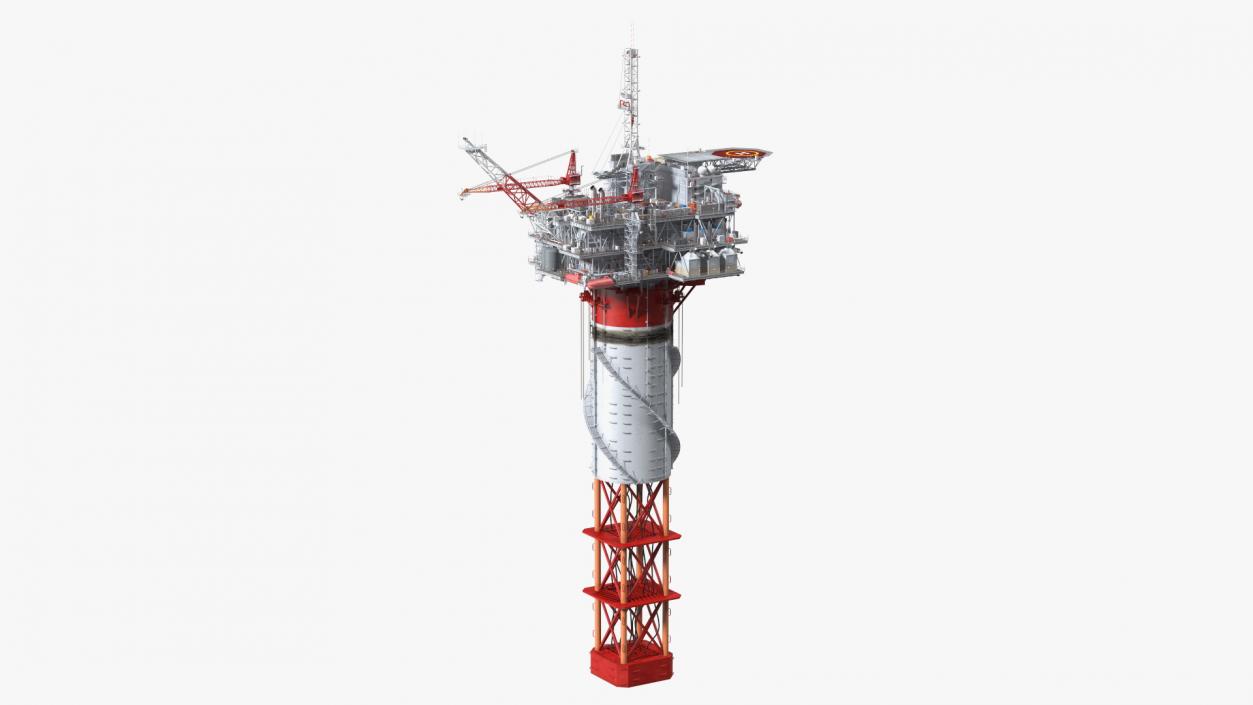 3D model Spar Platform Rigged