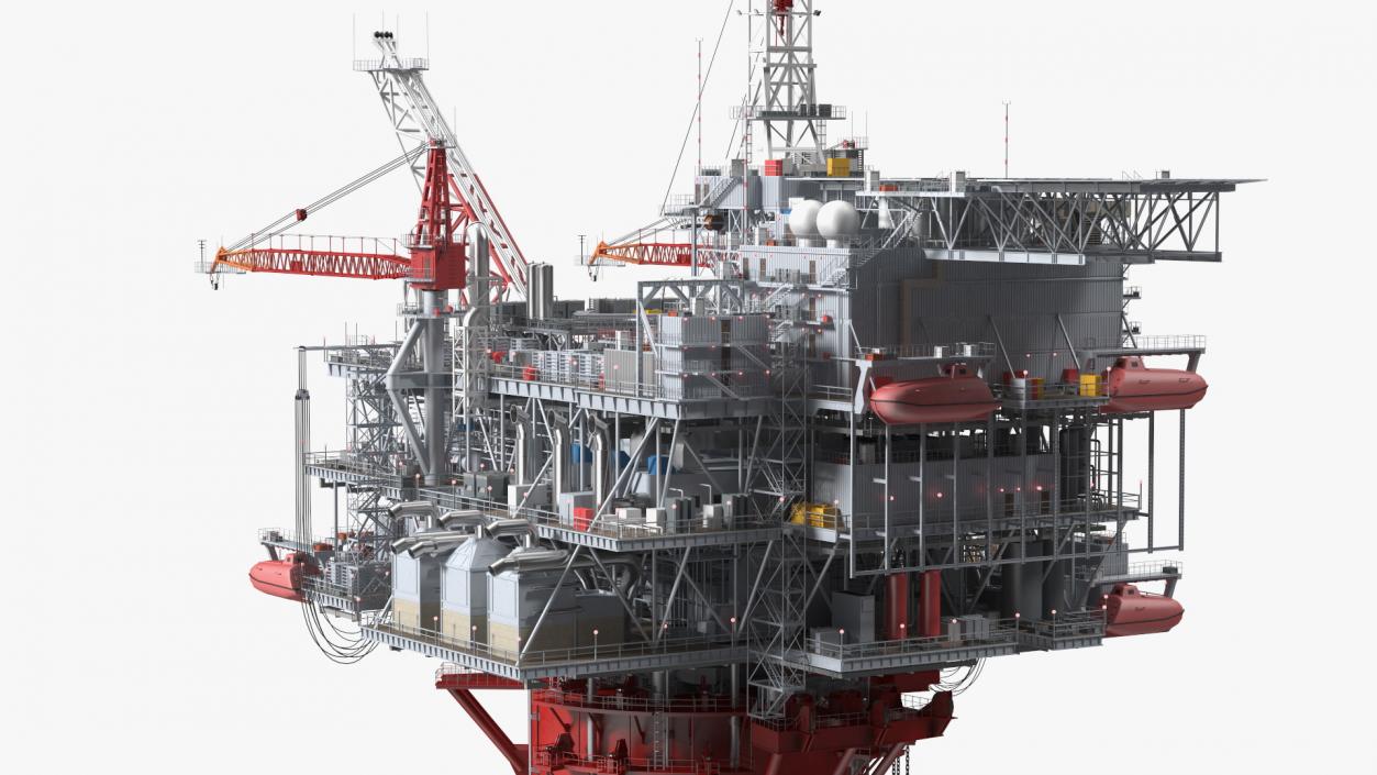 3D model Spar Platform Rigged