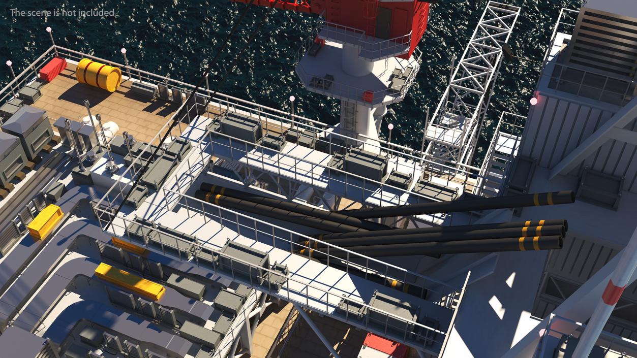 3D model Spar Platform Rigged