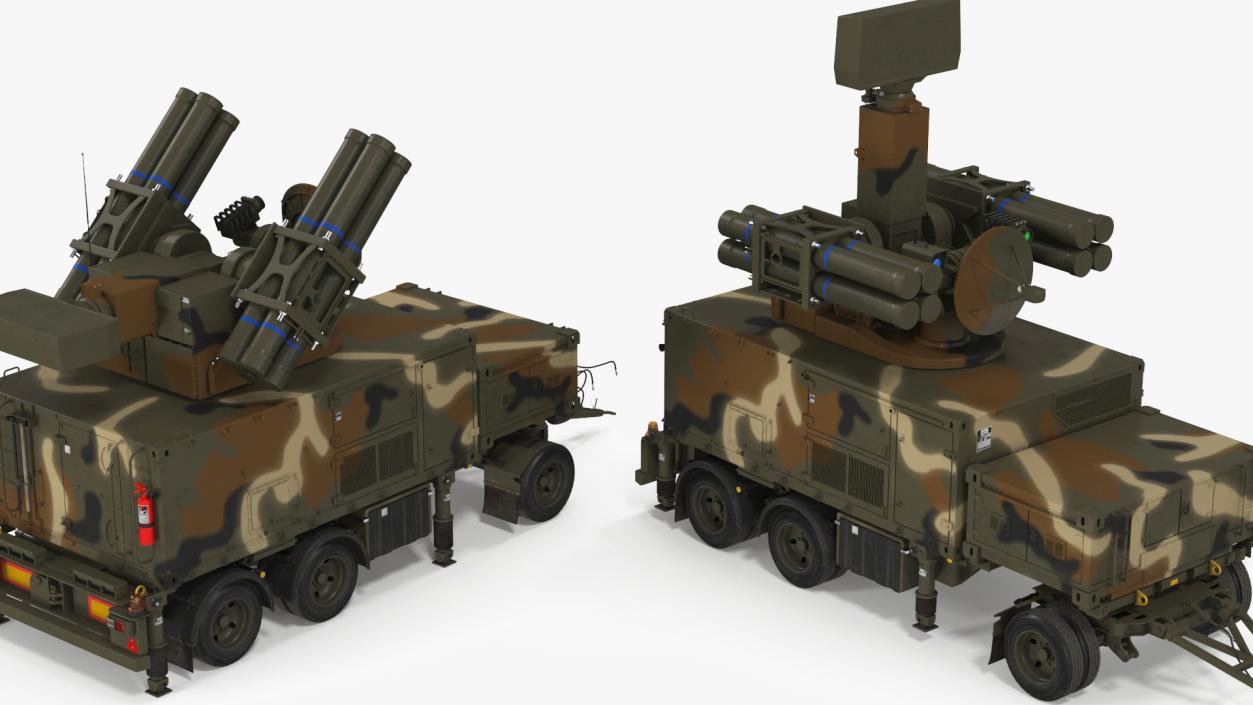 3D model Missile Launch System Crotale NG Rigged for Maya 2