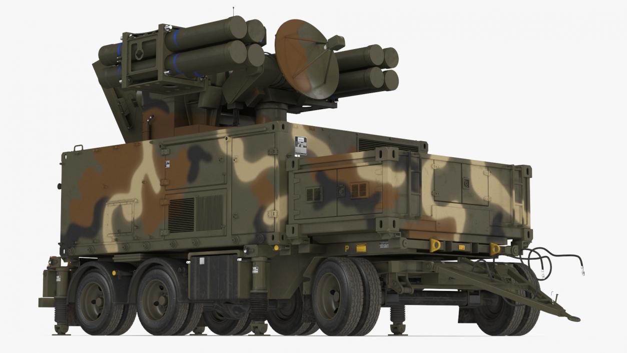 3D model Missile Launch System Crotale NG Rigged for Maya 2