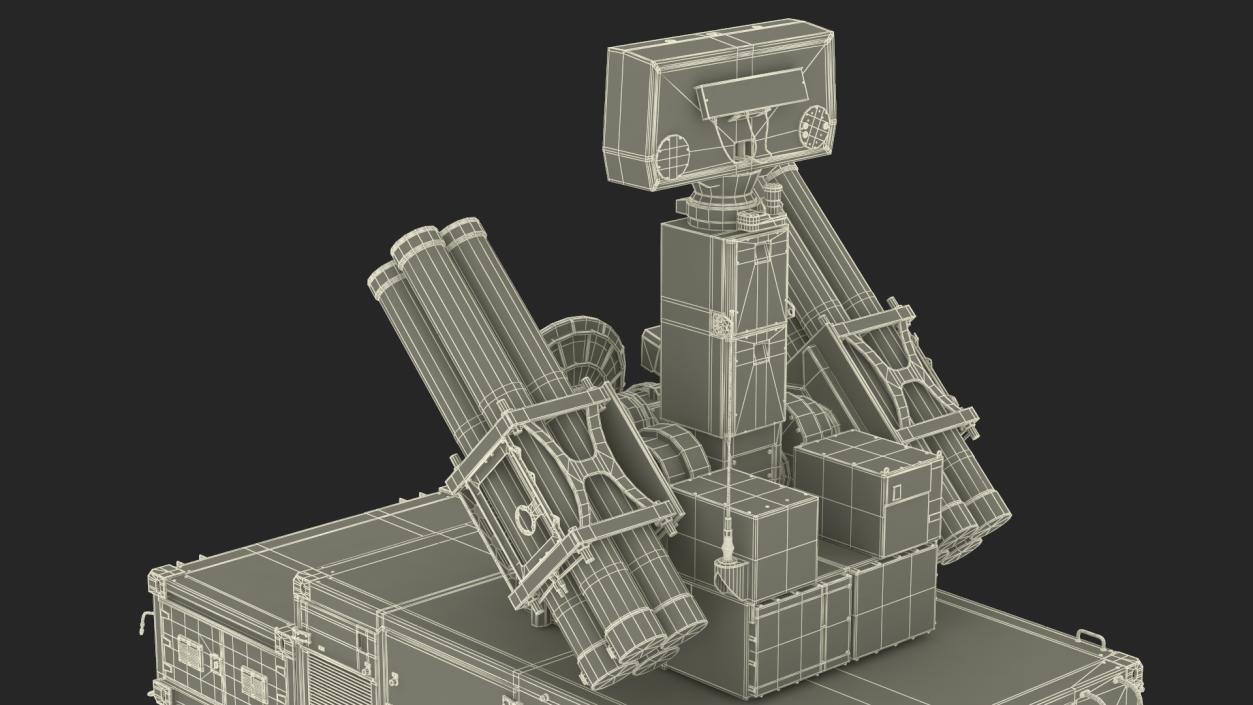 3D model Missile Launch System Crotale NG Rigged for Maya 2