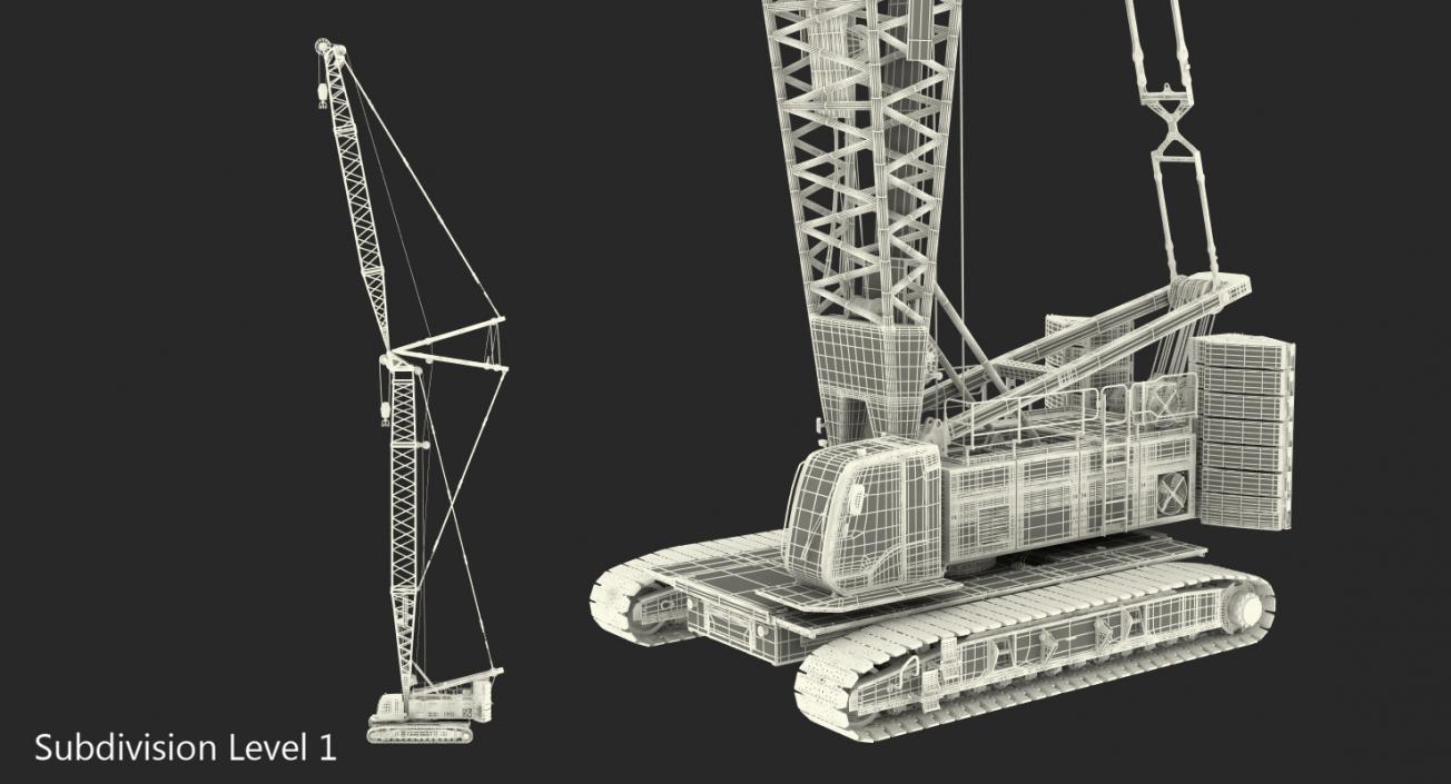 3D Lattice Boom Crane Generic