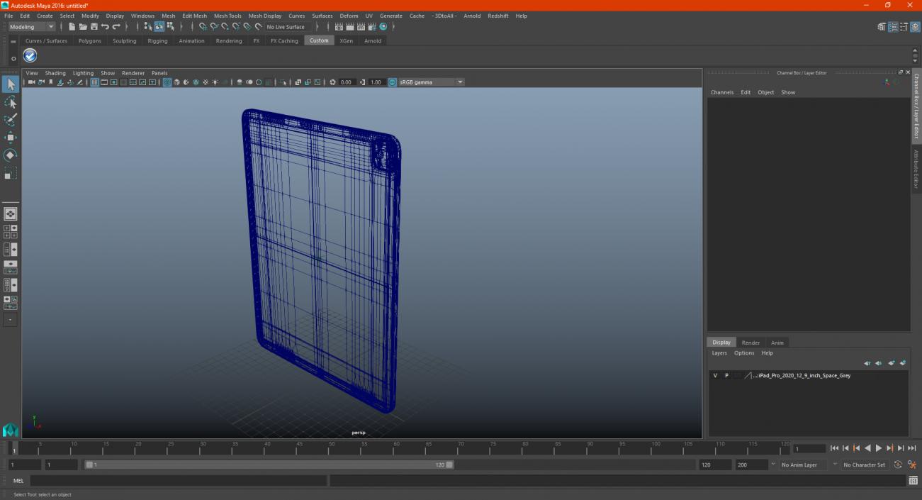 iPad Pro 2020 12.9 inch Space Grey 3D model