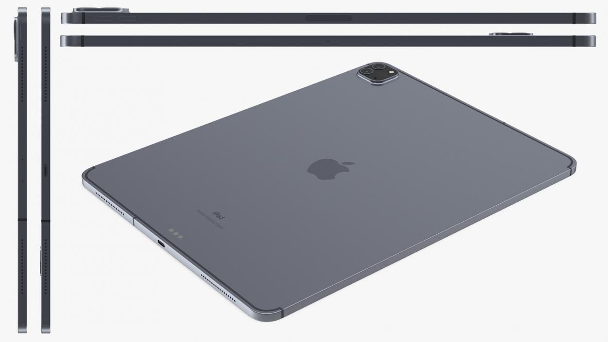 iPad Pro 2020 12.9 inch Space Grey 3D model