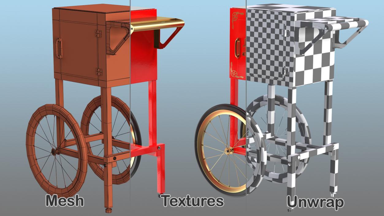 Great Northern Popcorn Cart 3D