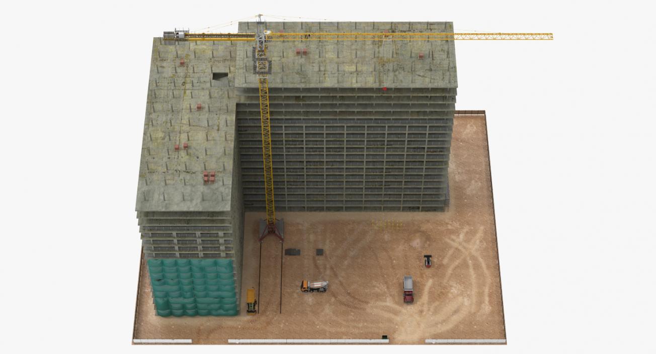 3D Building Construction with Equipment