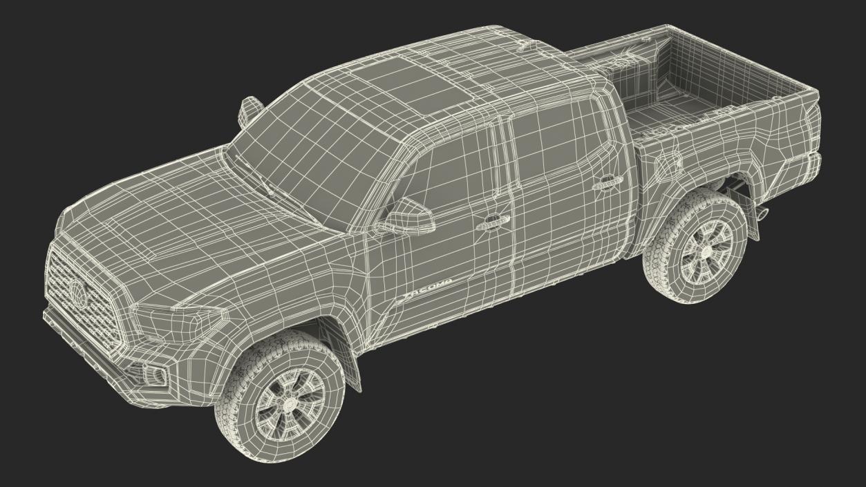 3D model Toyota Tacoma TRD Off Road Bronze 2021 Rigged