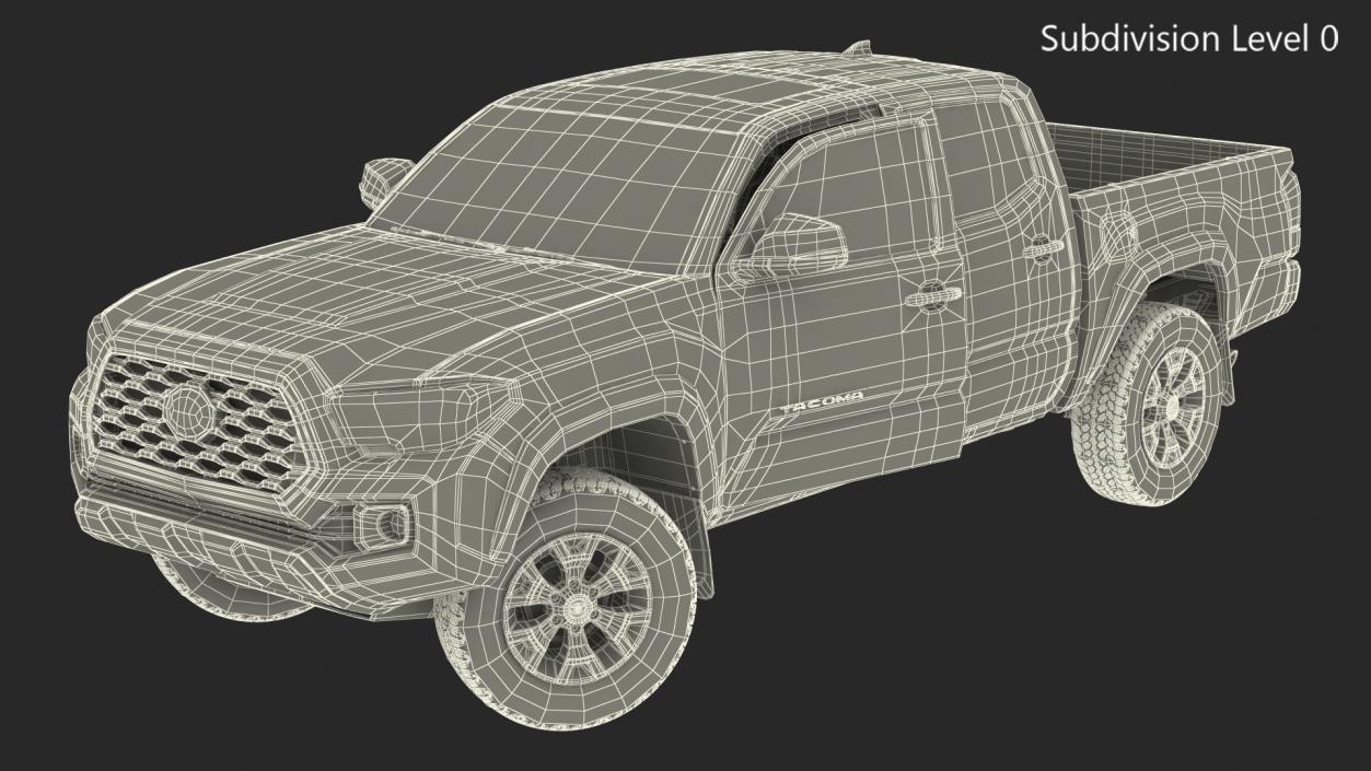 3D model Toyota Tacoma TRD Off Road Bronze 2021 Rigged