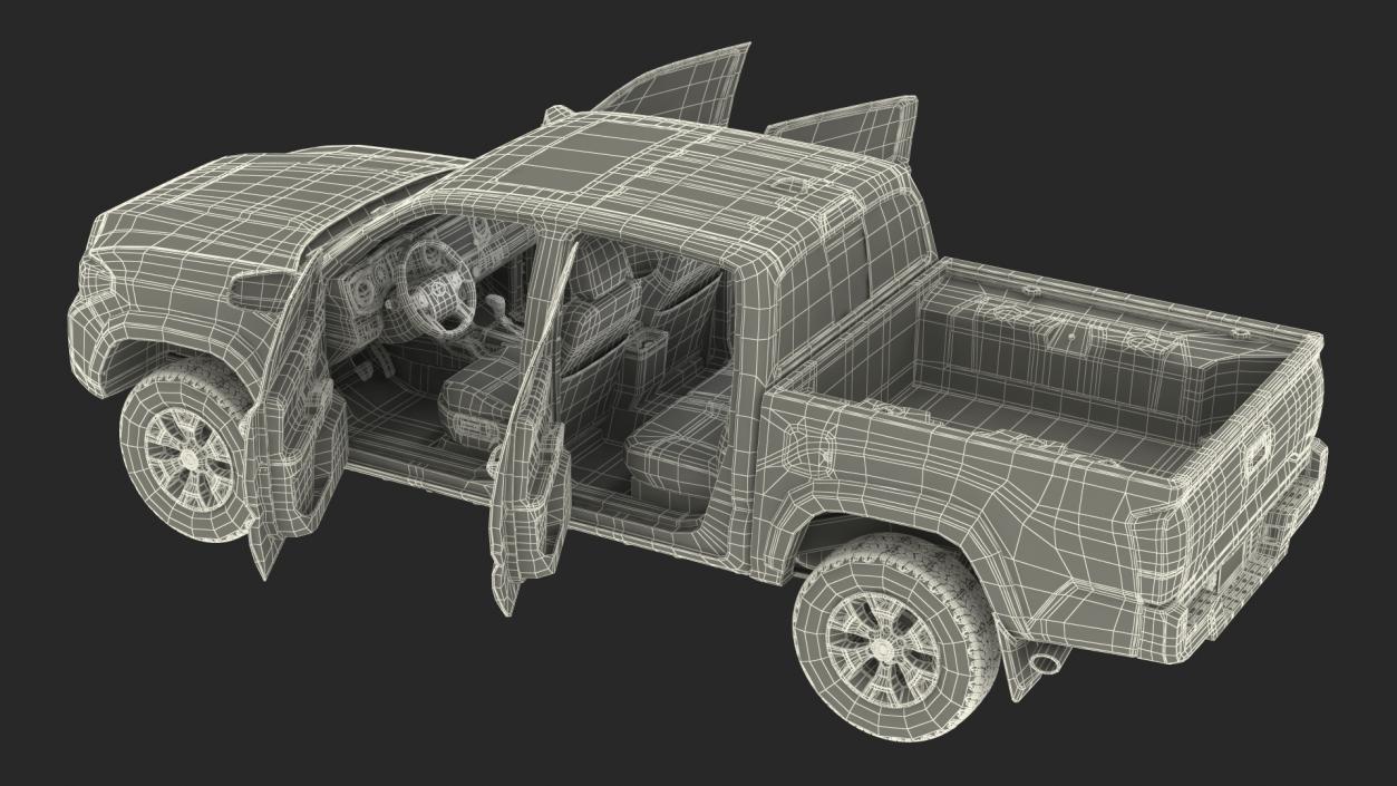 3D model Toyota Tacoma TRD Off Road Bronze 2021 Rigged