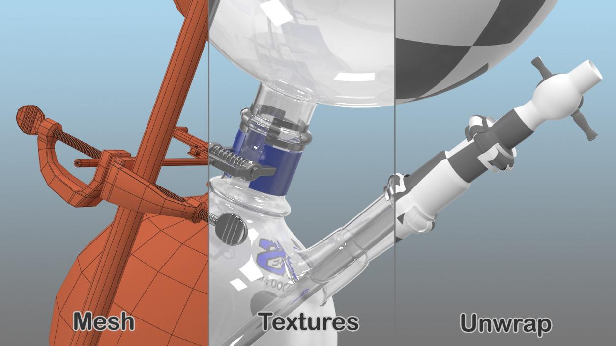 3D model Lab Stand with Flask