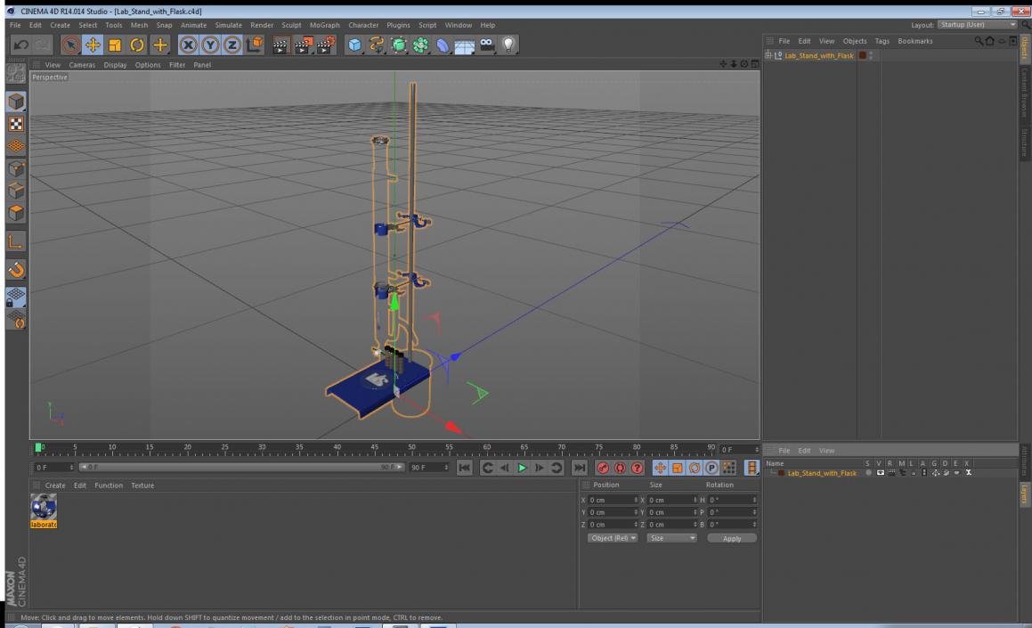 3D model Lab Stand with Flask