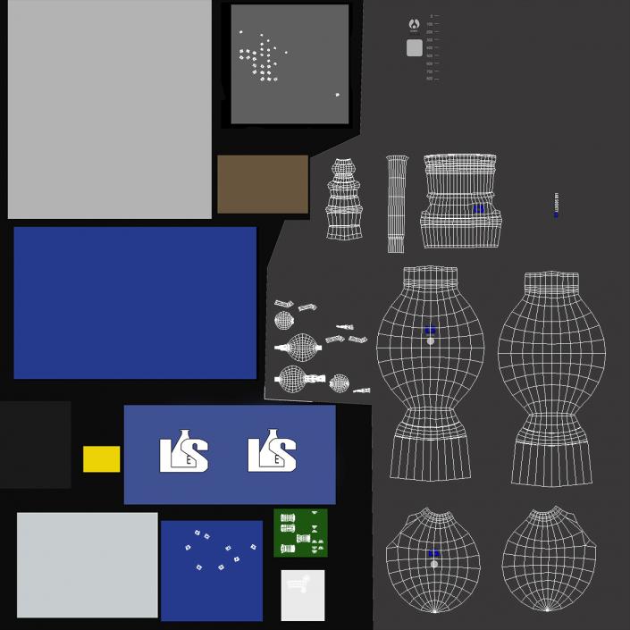 3D model Lab Stand with Flask