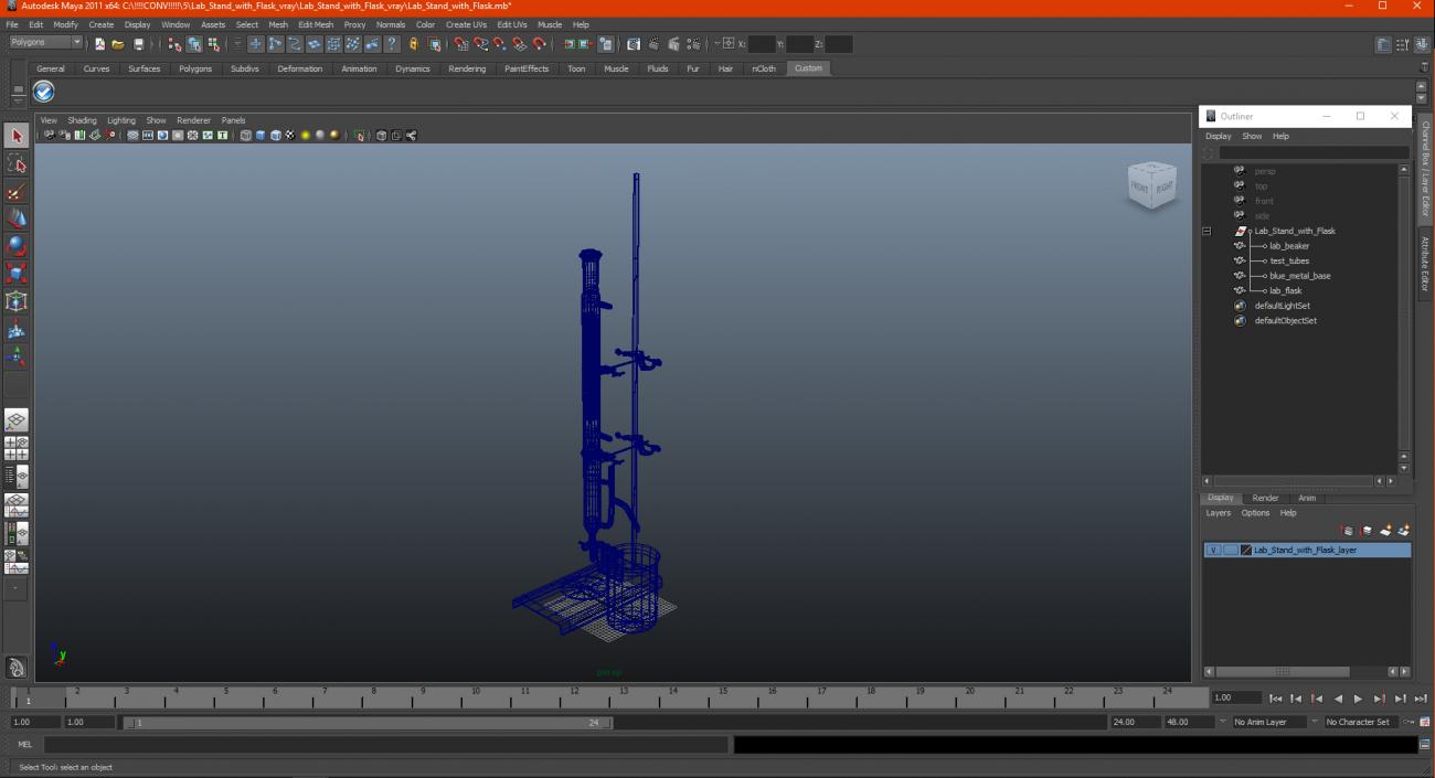 3D model Lab Stand with Flask