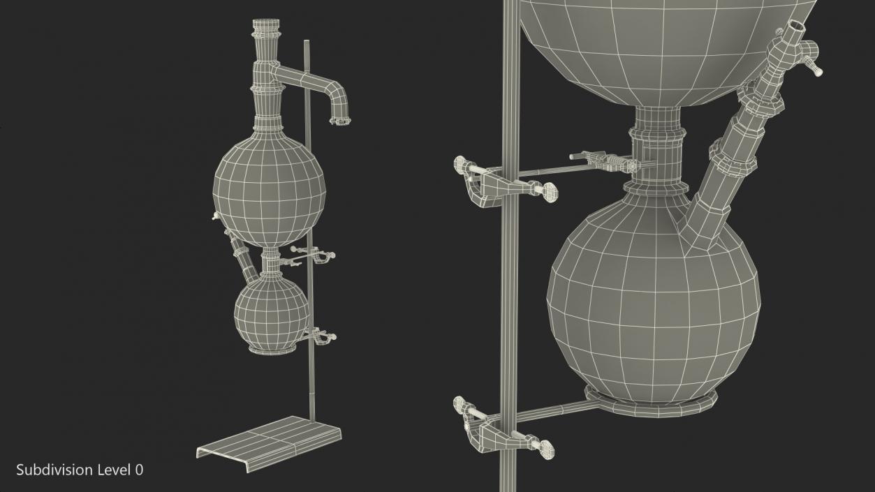 3D model Lab Stand with Flask