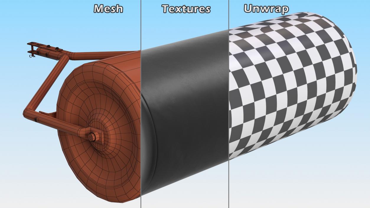 3D Heavy Duty Poly Tow Lawn Roller