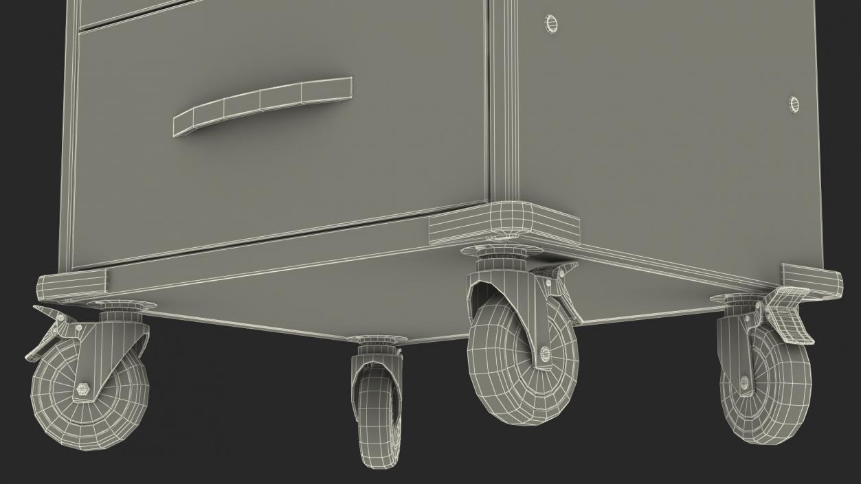 3D General Purpose Medical Cart with Drawers