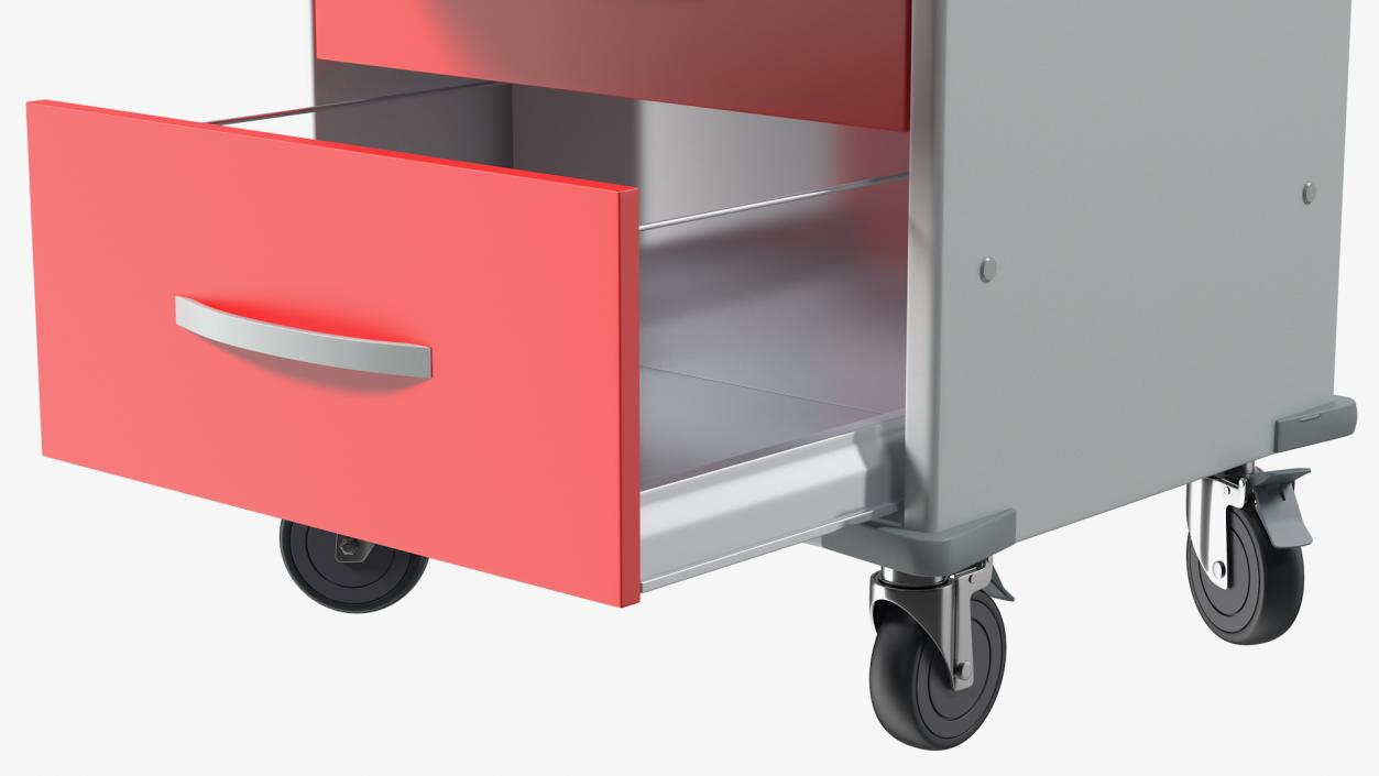 3D General Purpose Medical Cart with Drawers