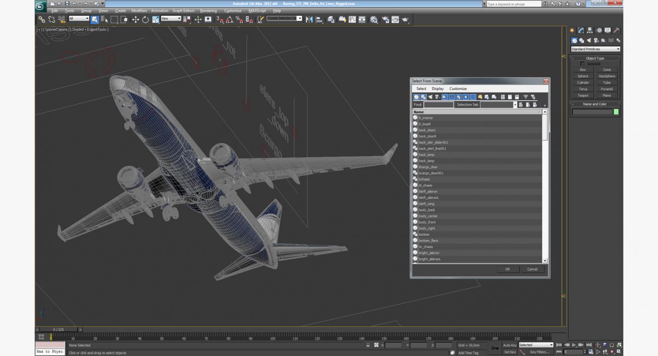 Boeing 737-800 Generic Rigged 3D model