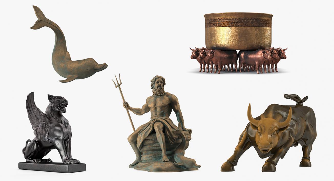 3D model Bronze Sculptures Collection 3