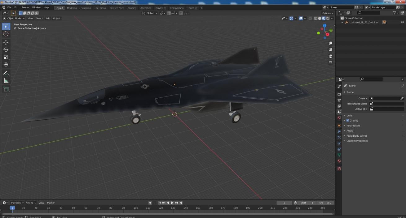 3D Lockheed SR-72 DarkStar model