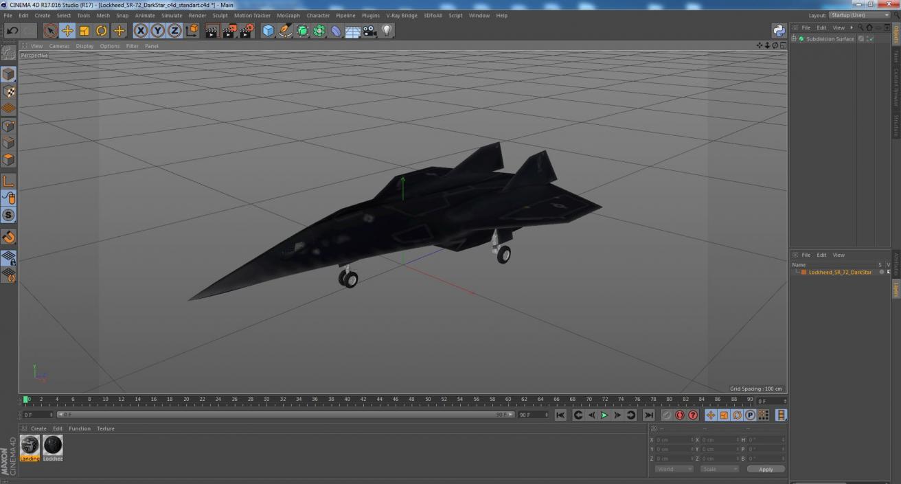 3D Lockheed SR-72 DarkStar model