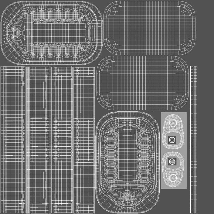 3D model Open Rectangular Pull Ring Can