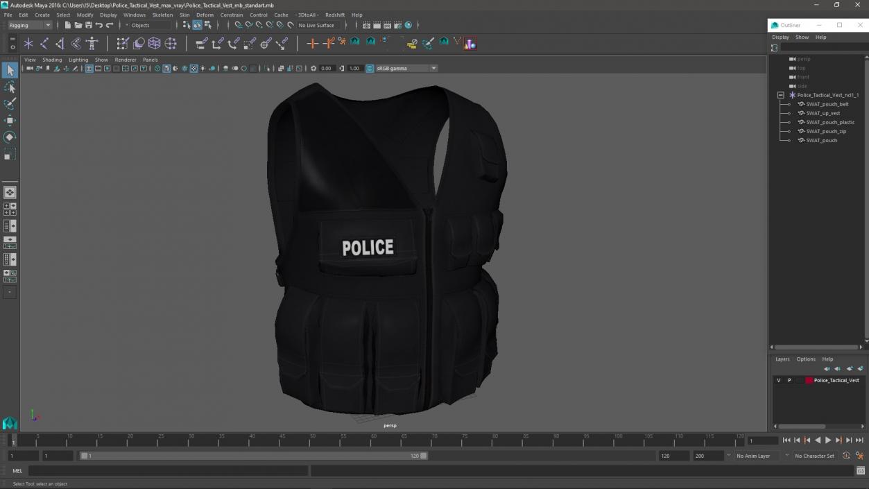 3D model Police Tactical Vest