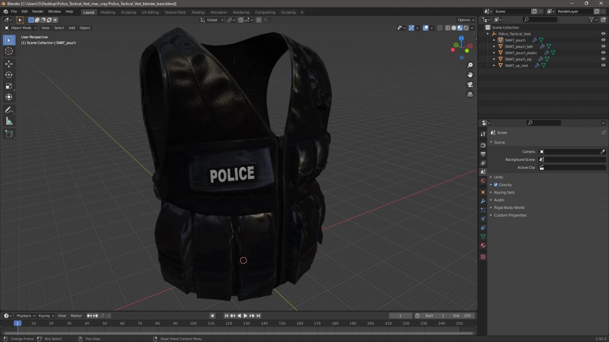 3D model Police Tactical Vest