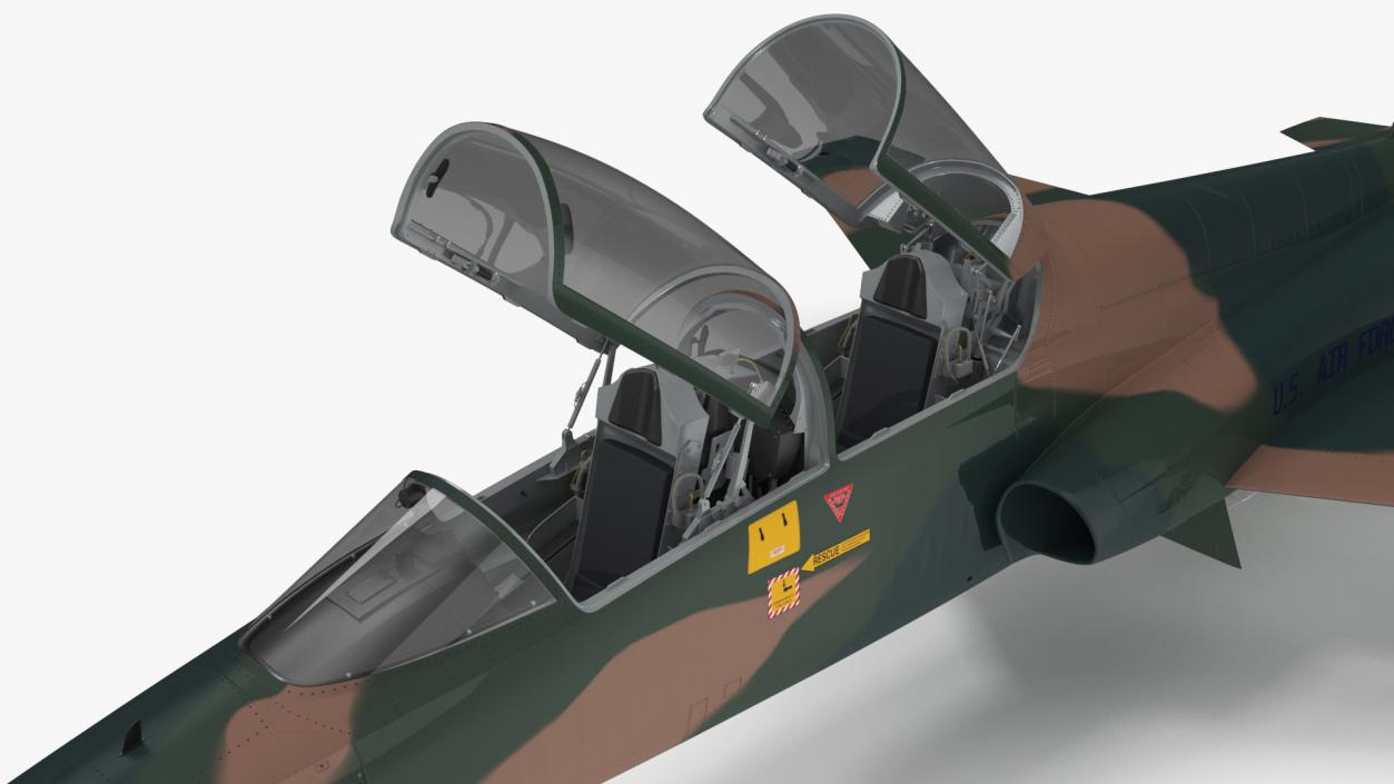 3D Trainer Jet Military T-38 Talon Camo Rigged model