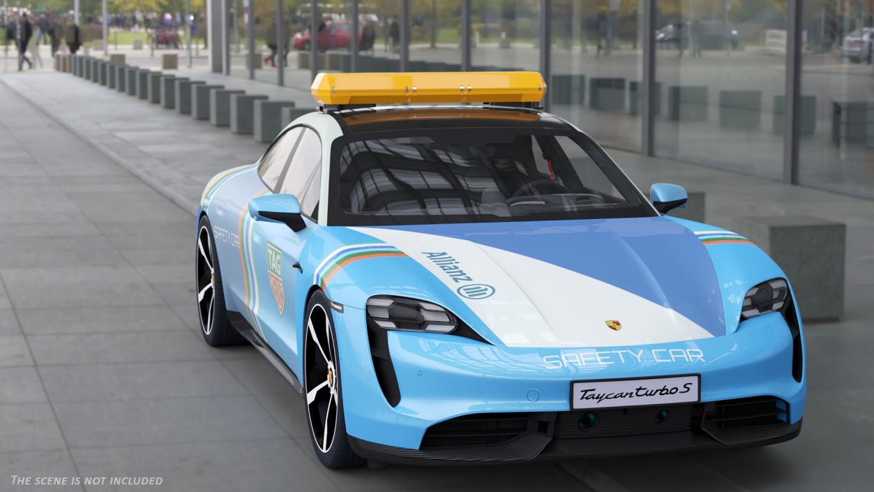 3D Porsche Taycan Turbo S 2020 Safety Car model