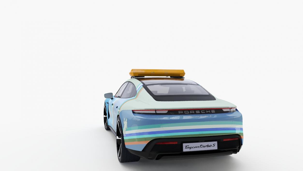 3D Porsche Taycan Turbo S 2020 Safety Car model