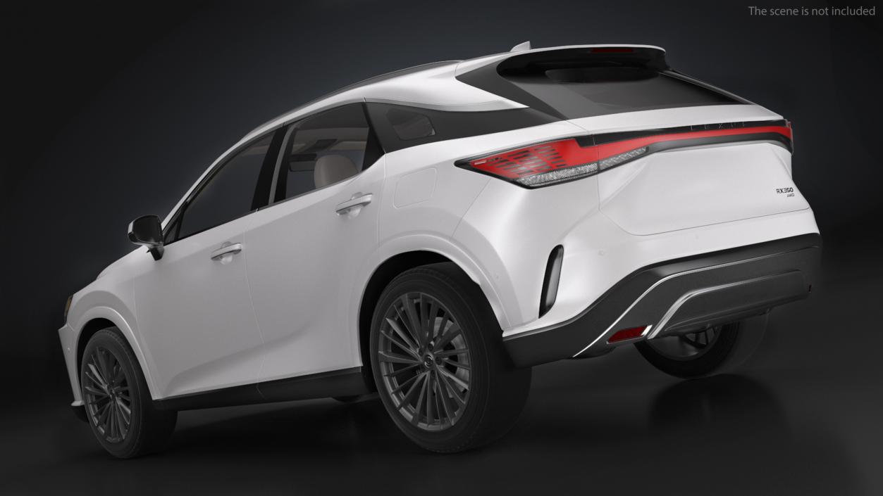 Lexus RX 350 2023 Luxury SUV White 3D model