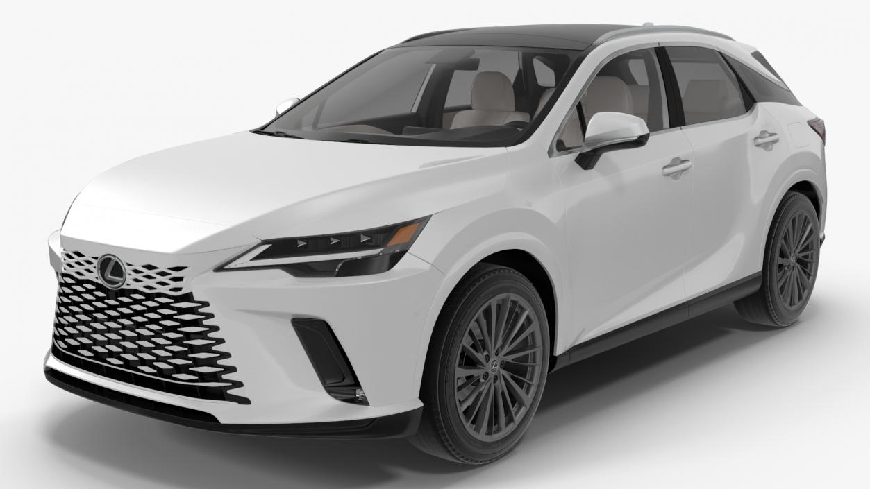 Lexus RX 350 2023 Luxury SUV White 3D model