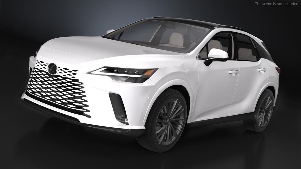 Lexus RX 350 2023 Luxury SUV White 3D model